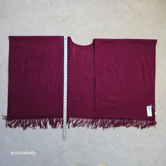 Portolano Accessories - NWT Portolano Lambswool Wool Wrap Burgundy